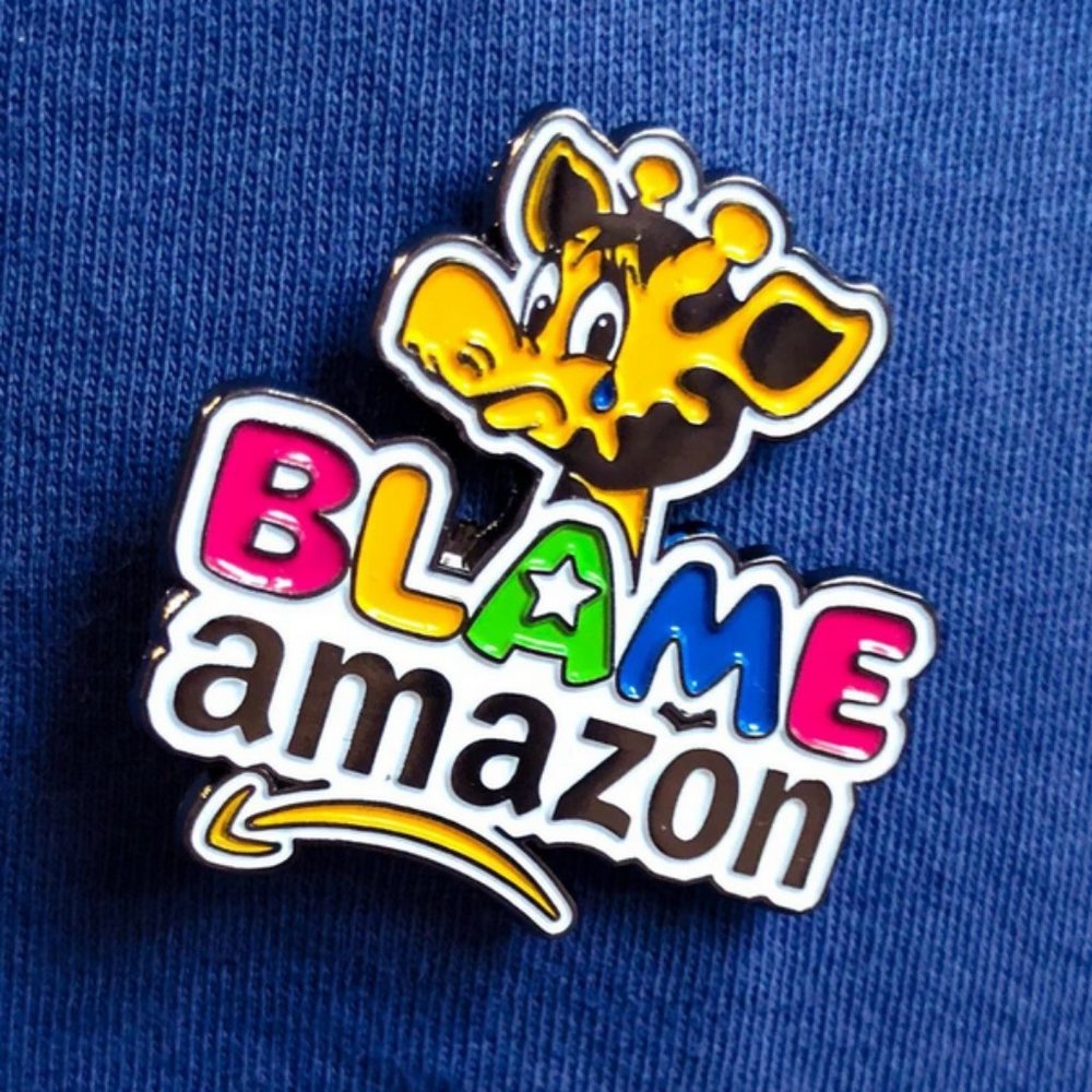 Blame Amazon Enamel Pin